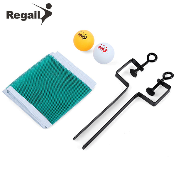 REGAIL Training Competition Ping Pong Ball Net Fix Equipment Practical Table Tennis Set