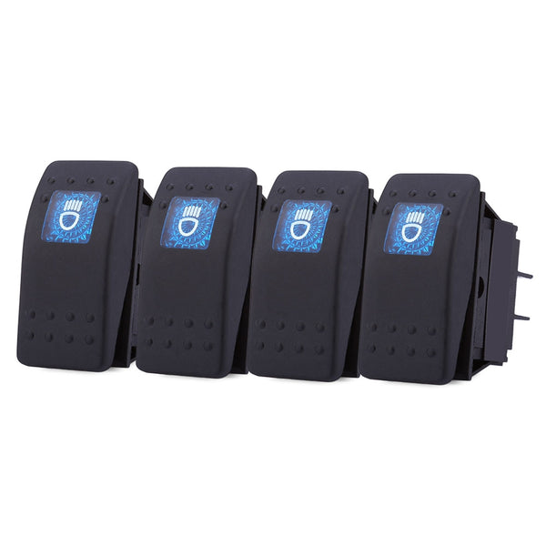 KSW - 44D 5pcs Car 12V LED Toggle Power Control Meter Switch Button