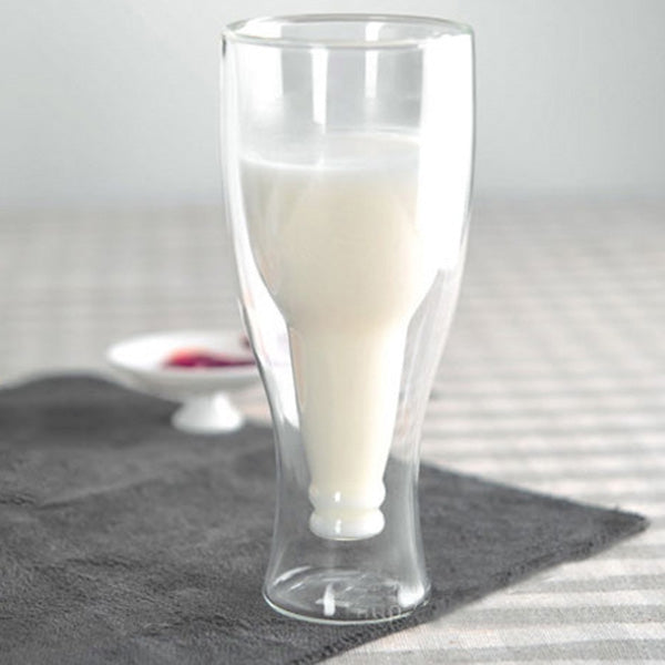 Magic Double Wall Inverted Beer Water Glass