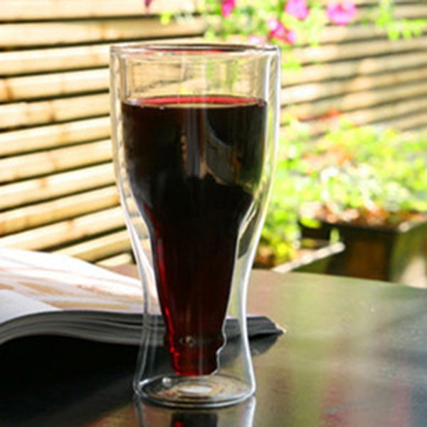 Magic Double Wall Inverted Beer Water Glass
