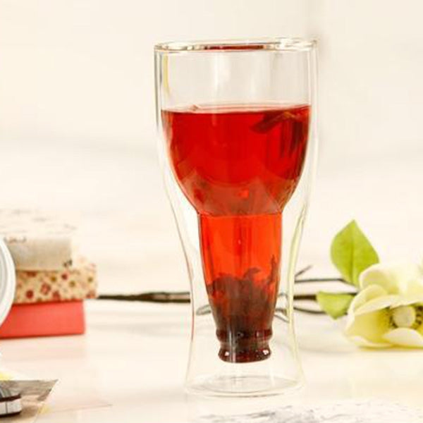 Magic Double Wall Inverted Beer Water Glass