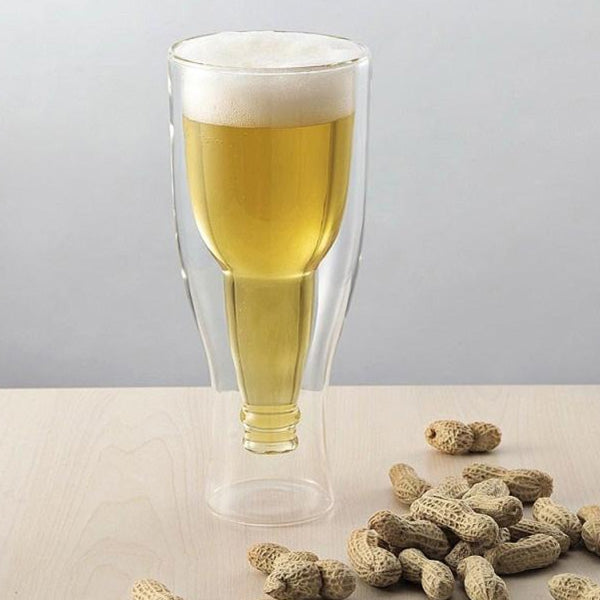 Magic Double Wall Inverted Beer Water Glass