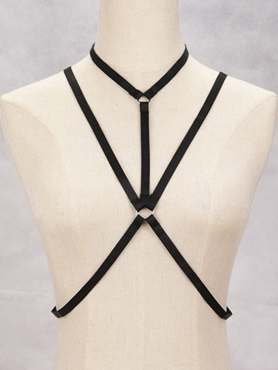 Geometric Harness Bra Bondage Necklace Cross Body Jewelry