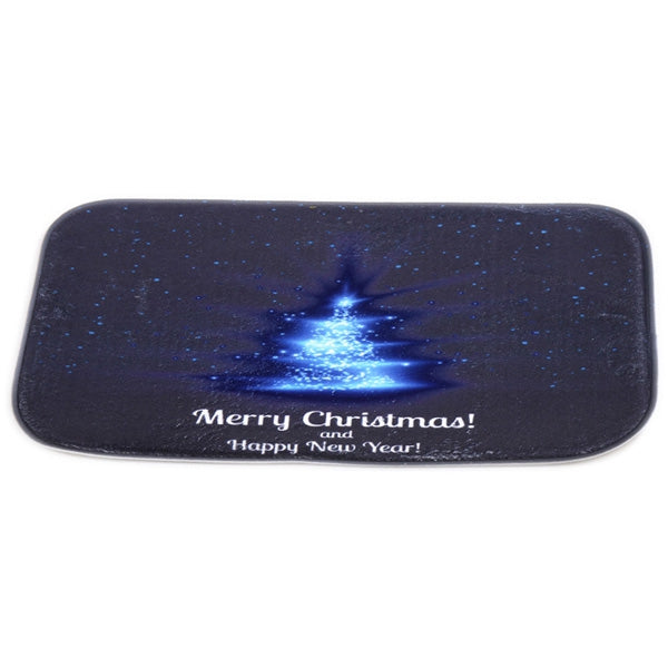 Fleece Antiskid Absorbent Merry Christmas Carpet For Bathroom