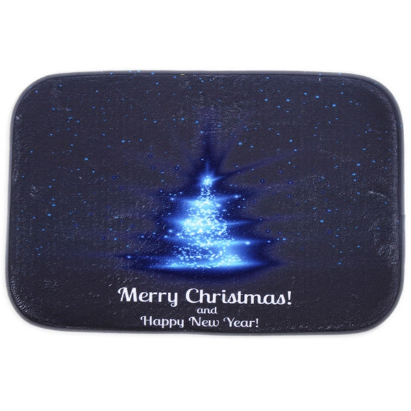Fleece Antiskid Absorbent Merry Christmas Carpet For Bathroom