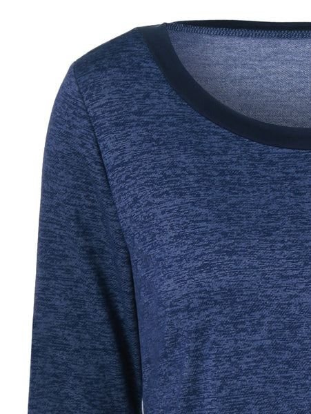 Patchwork Heather Long Sleeve T-Shirt