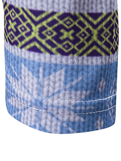 Crew Neck 3D Father Christmas Cartoon Print T-Shirt