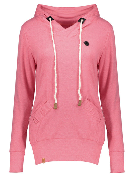 Stylish Hooded Long Sleeve Drawstring Pocket Design Women's Hoodie