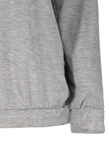 Stylish Scoop Neck Long Sleeve Spliced Asymmetrical Women's Knitwear