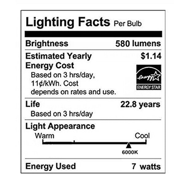 Lightme E27 110-240V 7W 16LEDs SMD2835 620Lm 6000K LED Bulb