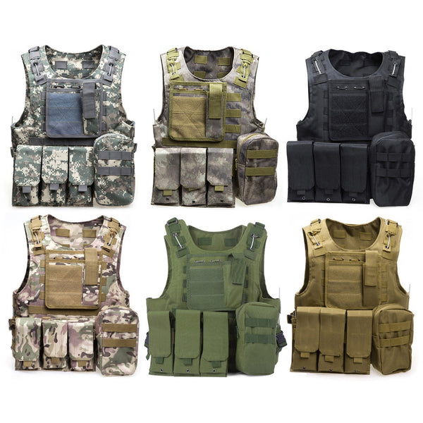 Outlife Tactical Molle Airsoft Vest Military Field Battle Paintball Combat Protective Outdoor Hunting Plate
