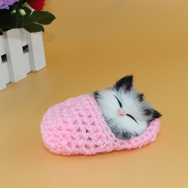 ç²‰è‰²å¯çˆ±å°çŒ«æ¯›ç»’çŽ©å…·ä»¿çœŸçŒ«å’ª