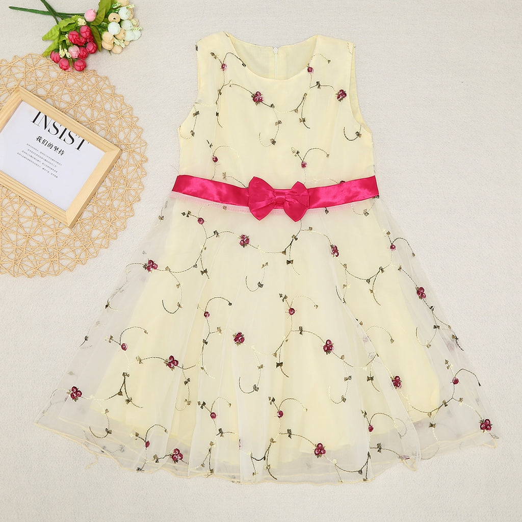 Cute Girls Summer Dress Flower Toddler Kids Princess Wedding Dresses New