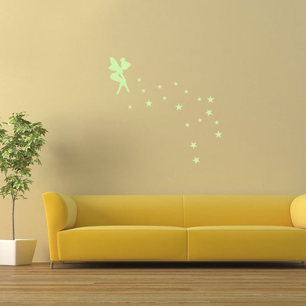 Creative Fluorescence Fairy Star Luminous Switch Wall Stick