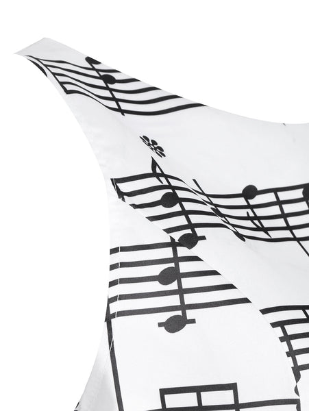 Plus Size Music Pattern 1950s Dress