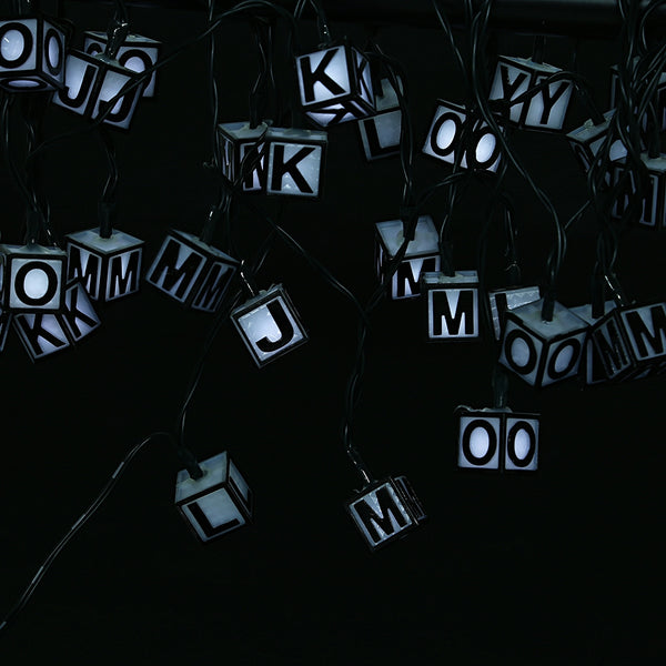 SS - 16 Waterproof Solar Powered Letter String Lamp Christmas Decor
