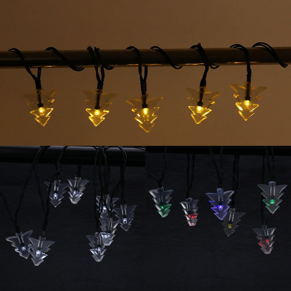 SS - 33 Solar Powered Waterproof 20 LEDs Xmas Tree String Lamp