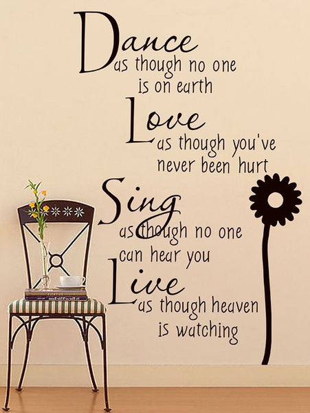 Letters Quote Wall Art Stickers For Living Room
