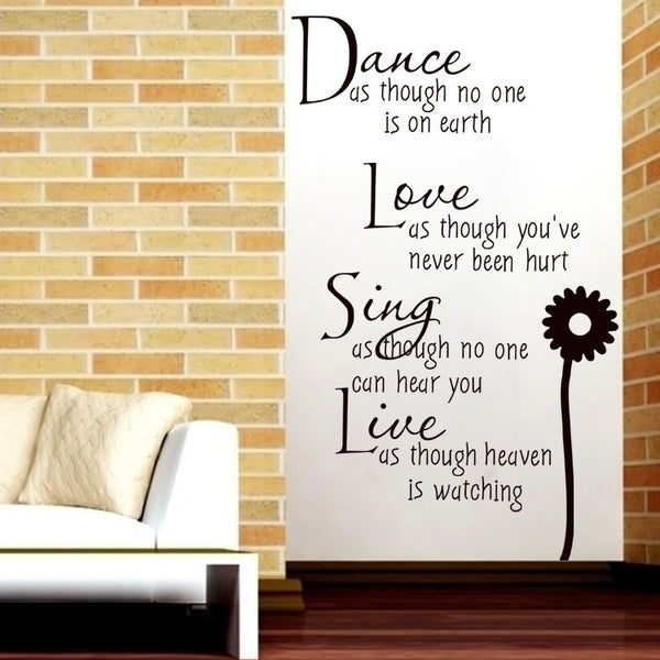 Letters Quote Wall Art Stickers For Living Room