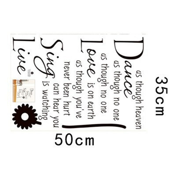 Letters Quote Wall Art Stickers For Living Room