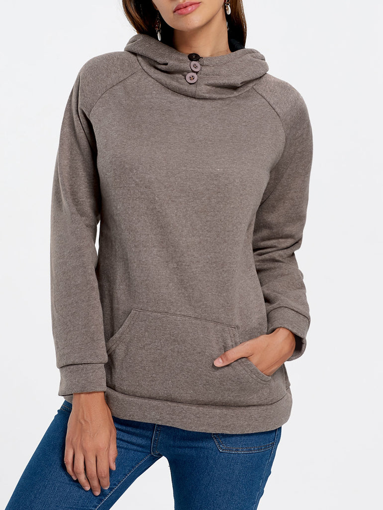 Kangaroo Pocket Raglan Sleeve Hoodie