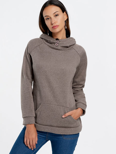 Kangaroo Pocket Raglan Sleeve Hoodie