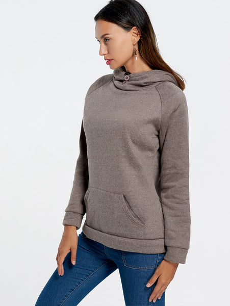 Kangaroo Pocket Raglan Sleeve Hoodie
