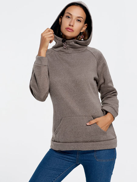 Kangaroo Pocket Raglan Sleeve Hoodie