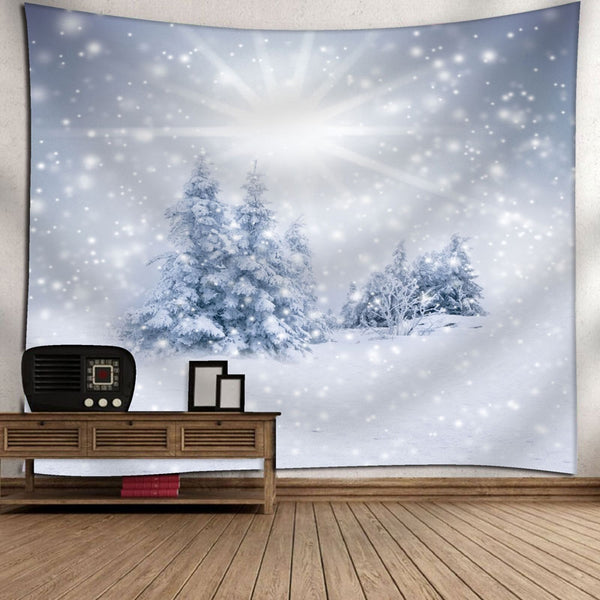 Christmas Snow Tree Wall Hanging Tapestry