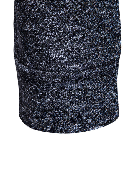 Knitted Drop Shoulder Drawstring Pullover Hoodie