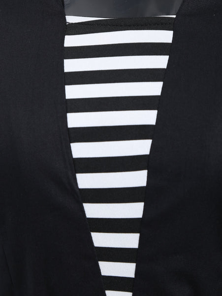 Vintage Striped Pin Up Skater Dress