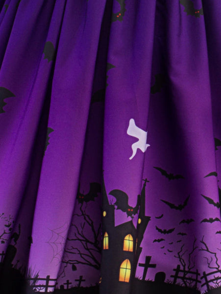 Halloween Vintage Lace Insert Pin Up Dress