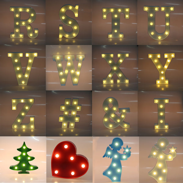 Creative 3D Marquee Letter Symbol LED Night Light