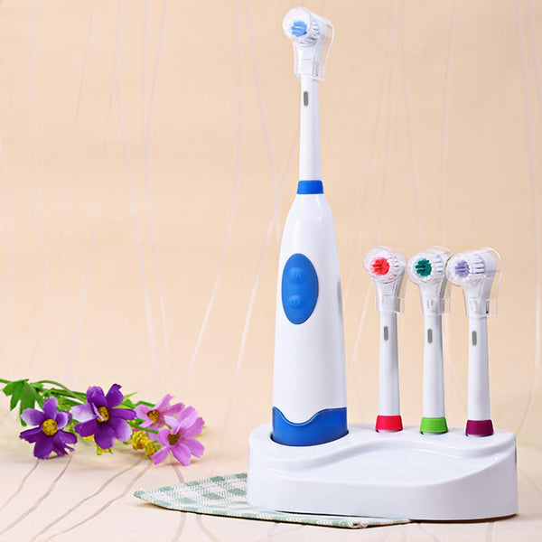 Revolving Electric Toothbrush with Replacement Brush Heads