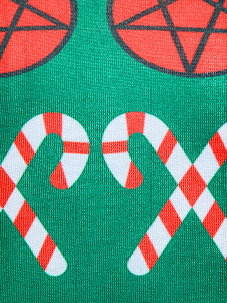 V Neck Christmas Pattern Ugly T-shirt