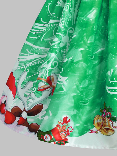 Christmas Snowman Snowflake Mesh Panel Dress