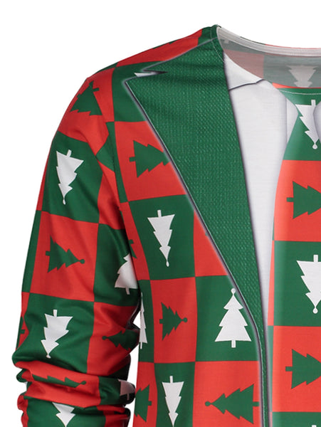 Crew Neck Long Sleeve Christmas T-shirt