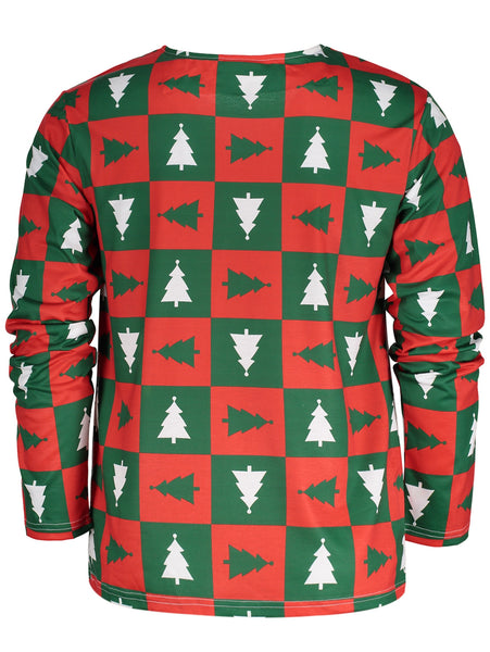 Crew Neck Long Sleeve Christmas T-shirt