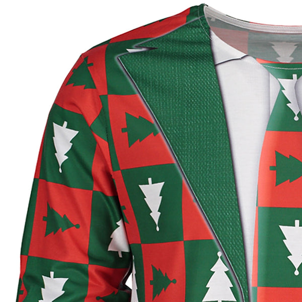 Crew Neck Long Sleeve Christmas T-shirt