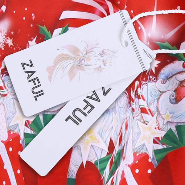 Christmas Santa Claus Print Flare Midi Dress