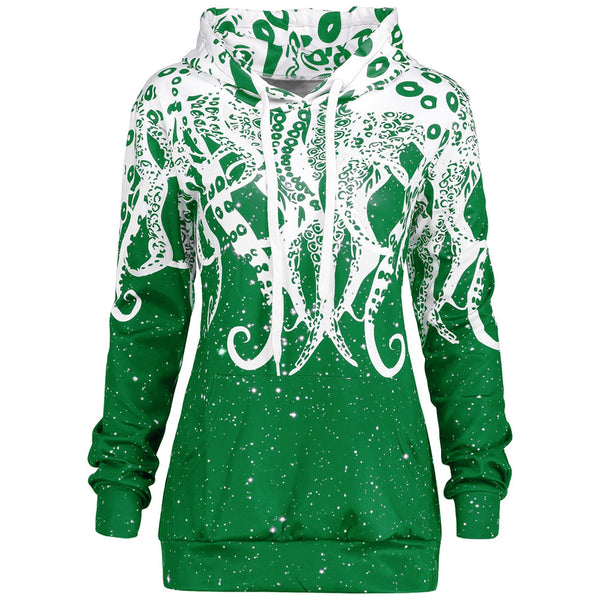 3D Octopus Kangaroo Pocket Hoodie