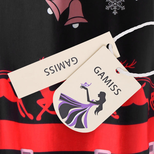 Christmas Snowflake Long Sleeve Tee Dress