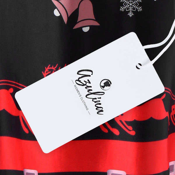 Christmas Snowflake Long Sleeve Tee Dress