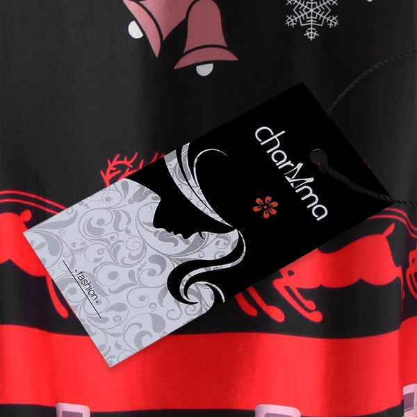 Christmas Snowflake Long Sleeve Tee Dress