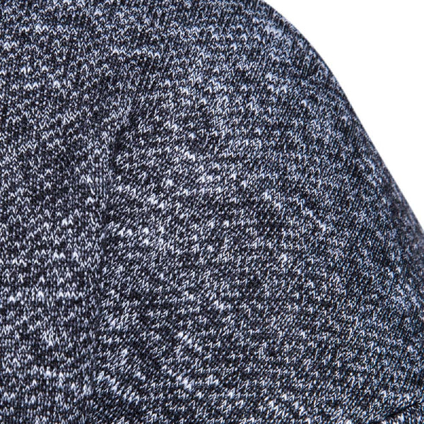 Knitted Drop Shoulder Drawstring Pullover Hoodie