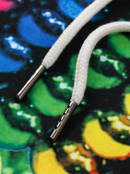 3D Colorful Magnetic Balls Print Pullover Hoodie