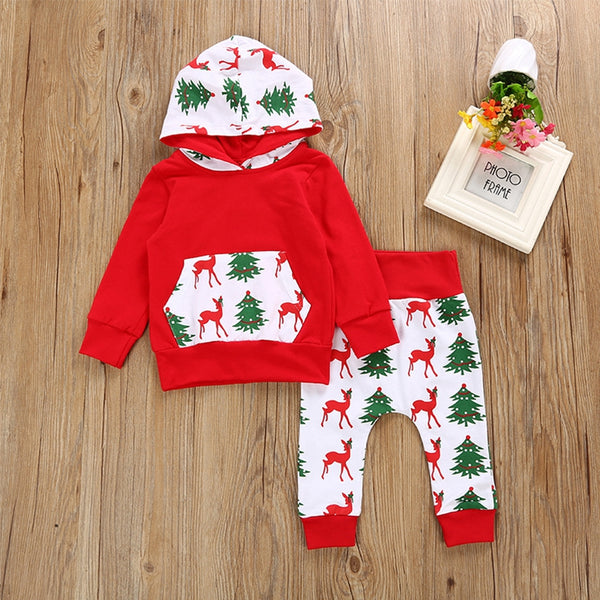 Baby Clothing Set Fashion Baby Boys Girls Long Sleeve Hoodied Pant Suit