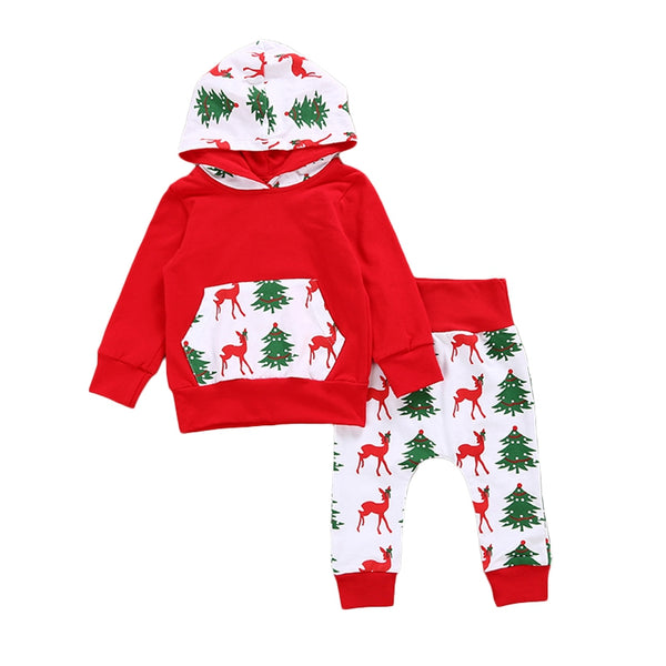 Baby Clothing Set Fashion Baby Boys Girls Long Sleeve Hoodied Pant Suit