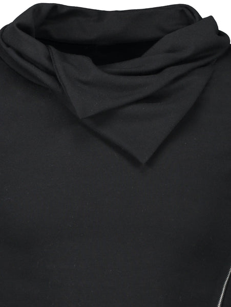 Inclined Zip Heaps Collar T-shirt