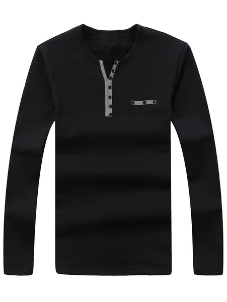 Button Thermal Long Sleeve Tee